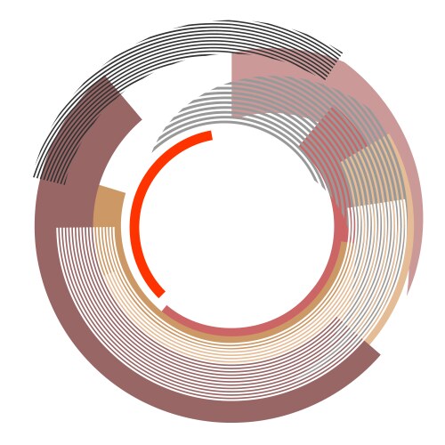 Dynamic Rotating Circles vector image