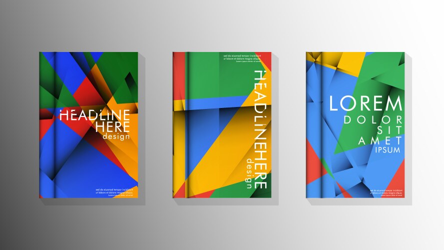Gradient minimal geometric pattern design vector image