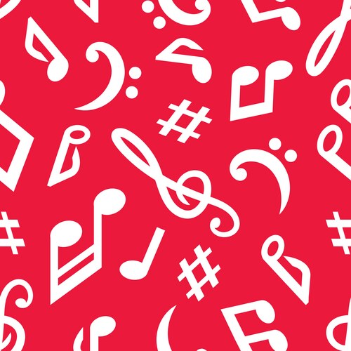 Music notes seamless pattern Royalty Free Vector Image