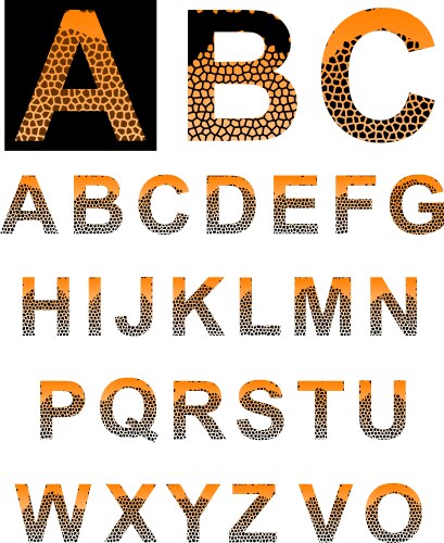 Latin alphabet funny bee abc Royalty Free Vector Image