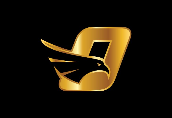 Monogram V - Eagle Head Royalty Free Vector Image