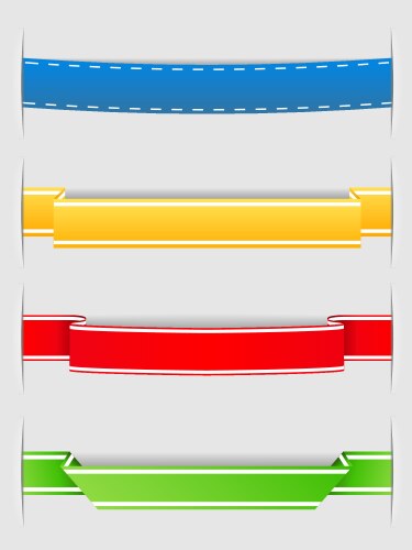 Corner ribbons Royalty Free Vector Image - VectorStock