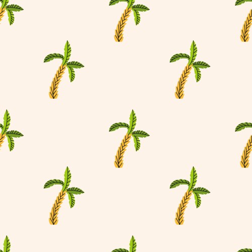 Tropical cute palm trees seamless pattern Vector Image