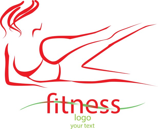 fitness and sport girl vector image