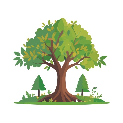 Ai-generated a large tree Royalty Free Vector Image
