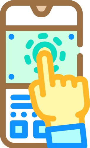 User testing ux ui design color icon vector image