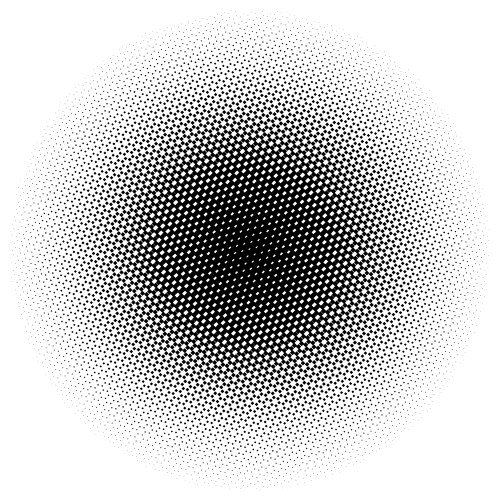 Halftone element with square or triangle instead vector image
