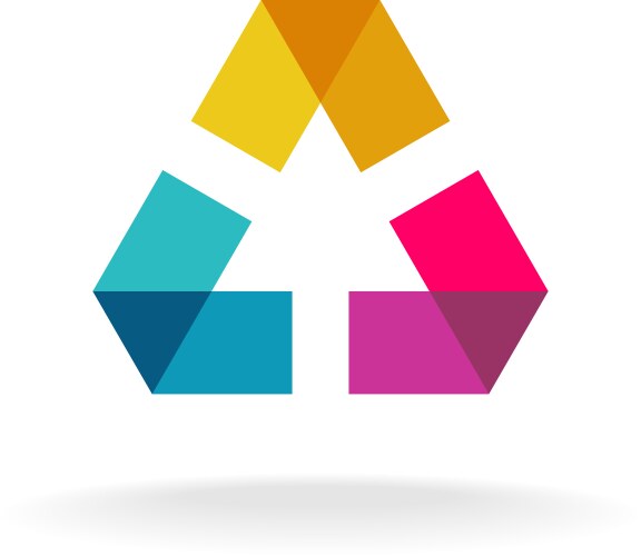 Colorful triangle logo Royalty Free Vector Image