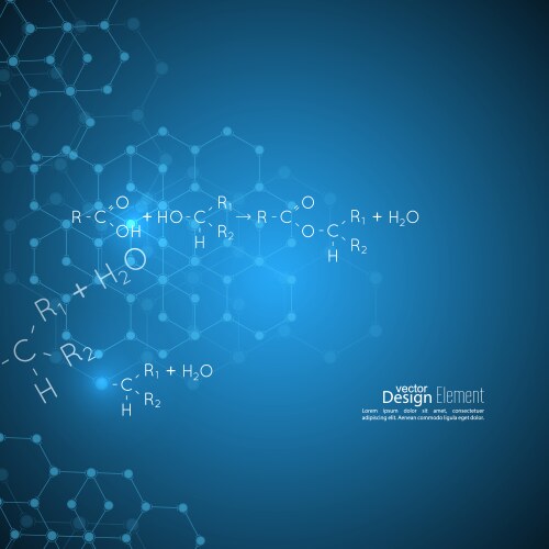 abstract background with dna molecule structure vector image