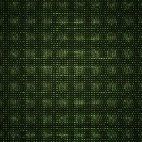Binary code bright green background programming vektorbild
