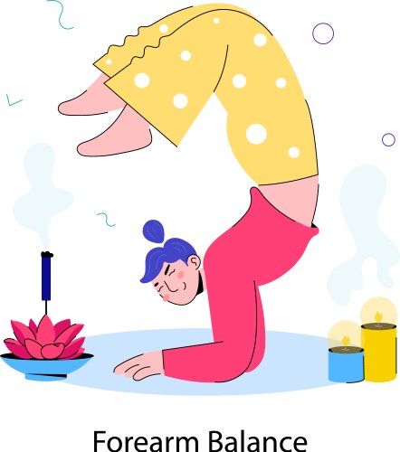 Forearm balance Royalty Free Vector Image - VectorStock