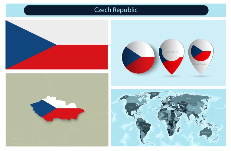 Political infographics made from maps and flags Vector Image