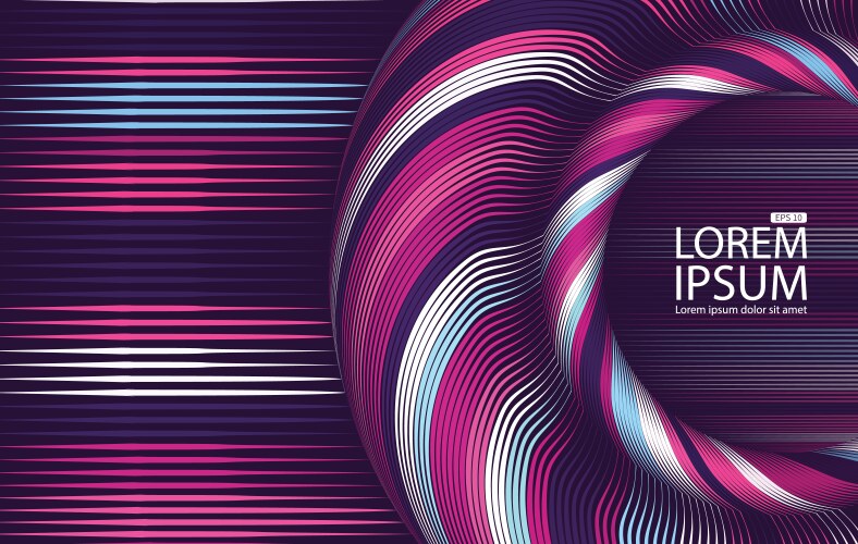Abstract colorful string lines background vector image