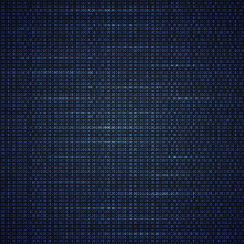 Binary code bright blue background programming vektorbild