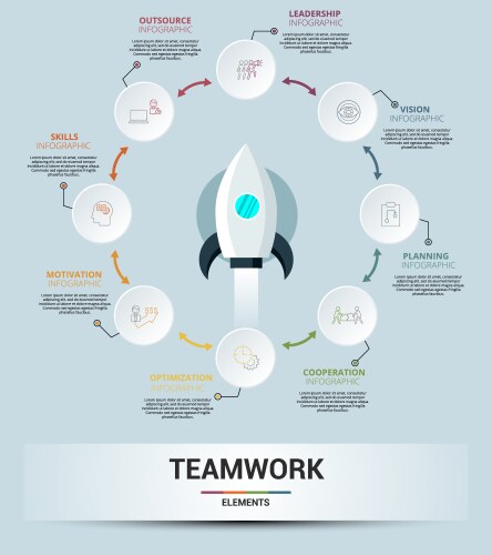Infographic report template - cooperation – Royalty-Free Vector ...