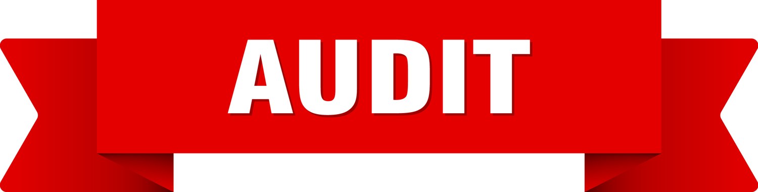 Audit ribbon isolated on transparent background Vector Image