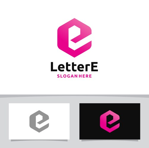 creative letter e logo vector