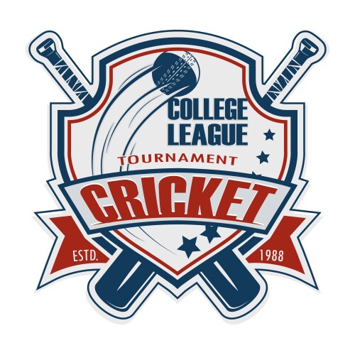 Cricket championship monochrome Vector Image