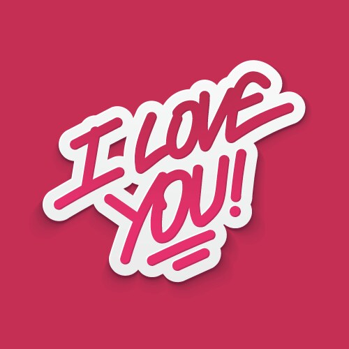 Valentine's Day Card - I Love You Vector Image