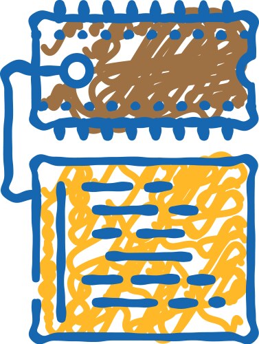 Microcontroller programming electronics icon vector image