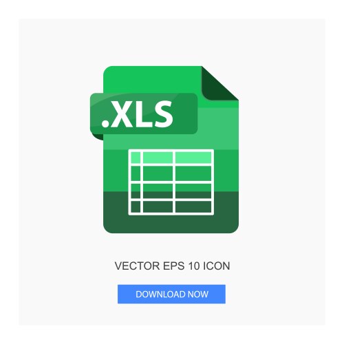 Webdocument formats excel xls with table sign vector image