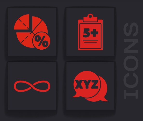 Set xyz coordinate system graph schedule chart vector image