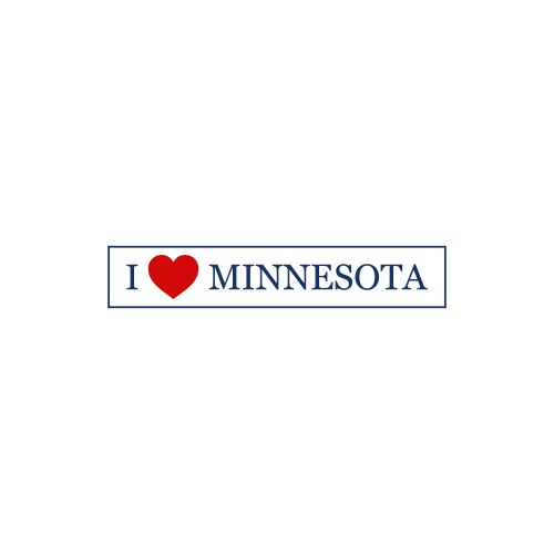 I Love Minnesota Letter Vector Image