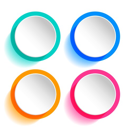 3d style modern circular web button in collection vector image