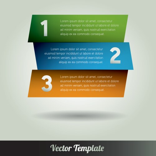 Curved strips - design template Royalty Free Vector Image