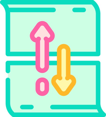 Scroll hijacking ux ui design color icon vector image