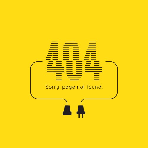 sorry page not found vector image