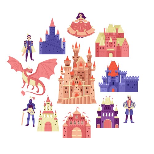 kingdom story round composition vector image