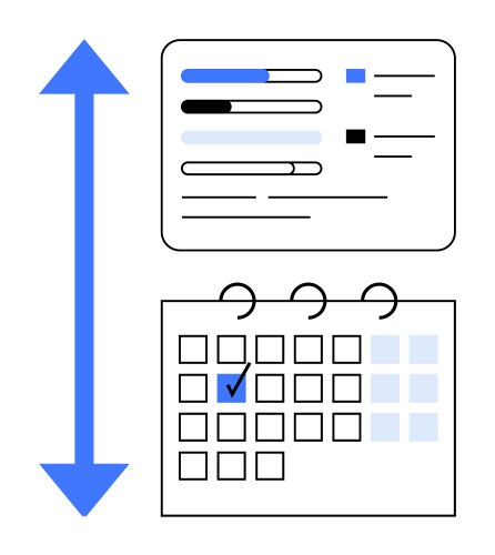Task progress tracker with scheduling calendar vector image