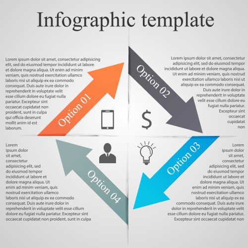 Arrow infographic design template Royalty Free Vector Image
