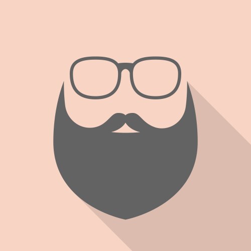 beard and glasses vector image