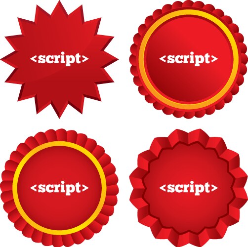 Script sign icon javascript code symbol vektorbild