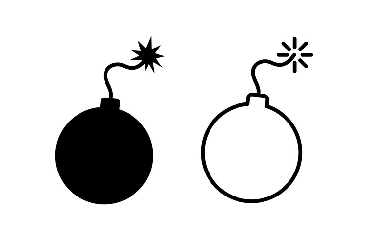 Bomb & Explosion Icons – Royalty-Free Vector | VectorStock