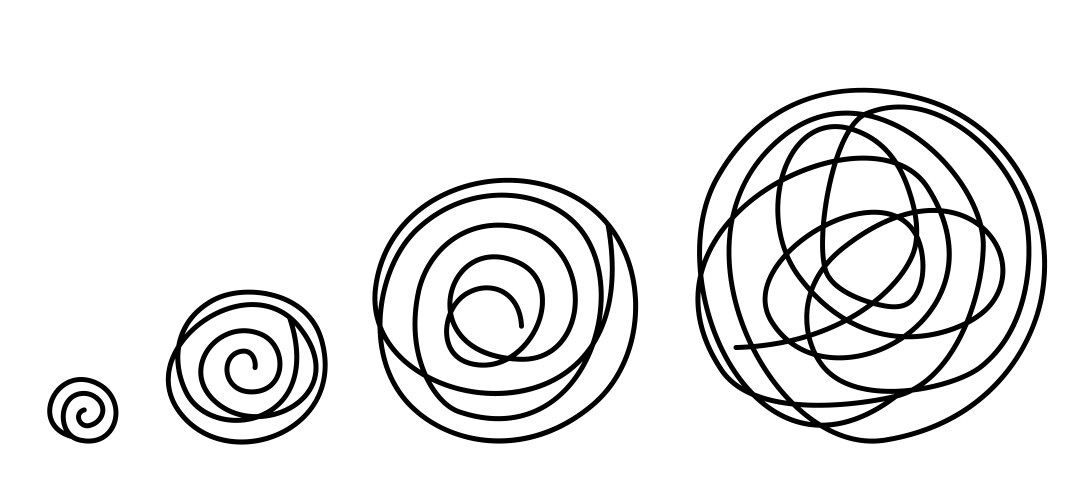 Tangled Line Sketch Set Vector Image