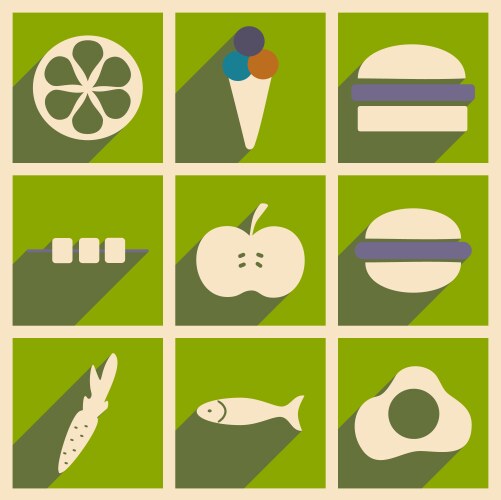 Flat with shadow concept and mobile application vector image