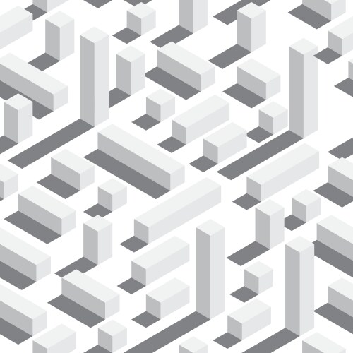 Seamless pattern with isometric blocks vector image