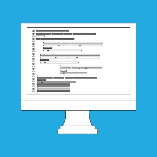 Computer programming design vector image