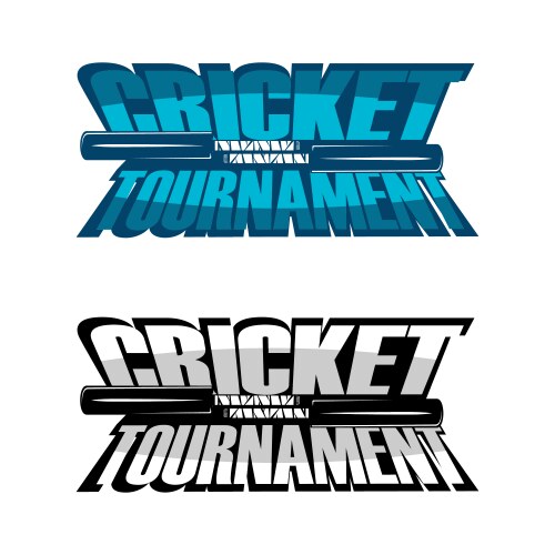 Cricket tournament set Vector Image