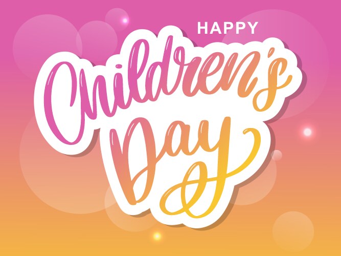 Children day background happy vector image