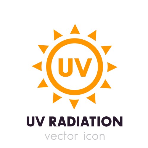 Uv radiation icon vector image