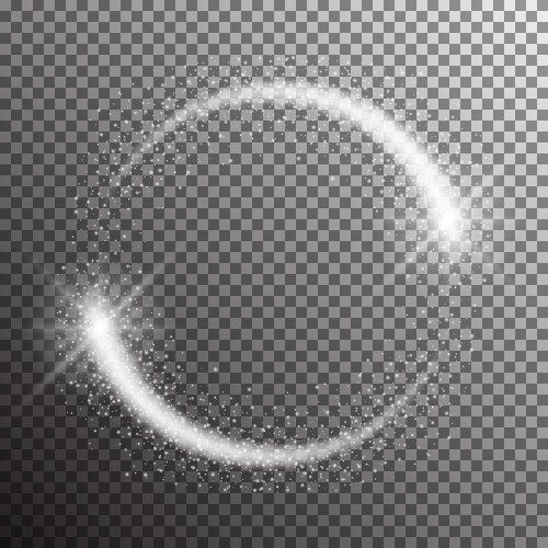 White transparent swirl light effect background Vector Image