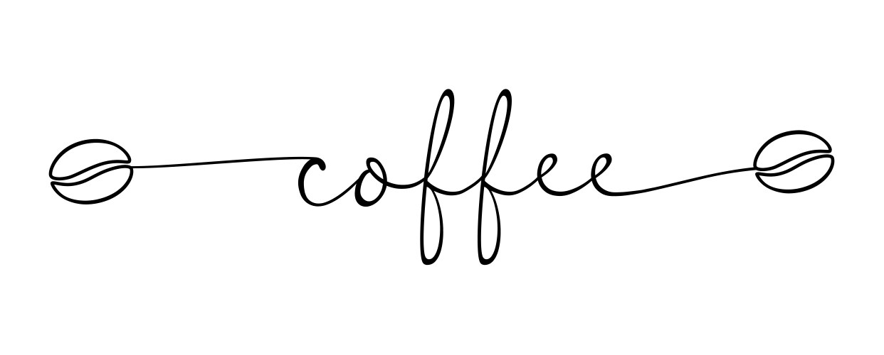 coffee logo word vector image