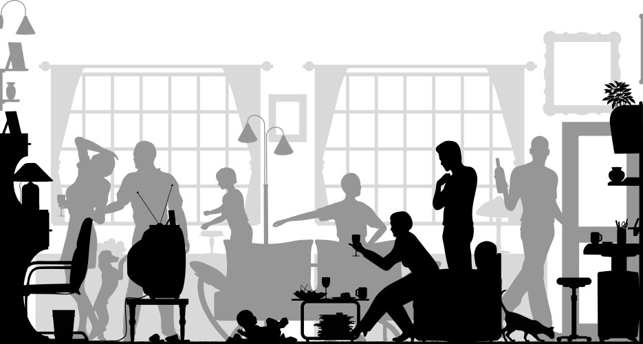Family Silhouette - Birth & Joy – Royalty-Free Vector | VectorStock