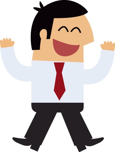 cheerful manager icon vector