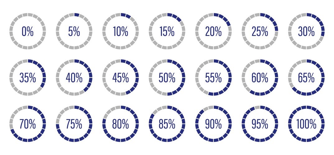 Blue Progress Bar Templates – Royalty-Free Vector | VectorStock