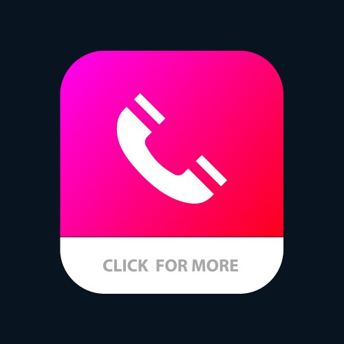 Call interface phone ui mobile app button android vector image